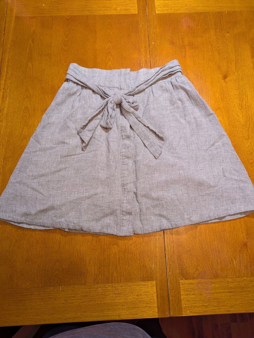 Club Monaco Linen Blend Skirt Gray Size 4 A‑Line Lined Minimalist Neutral